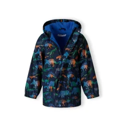 Boys rain jacket printed navy