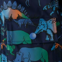 Boys rain jacket printed navy