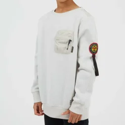 Brave Boys Crew Neck Sweater with Sleeve Badge Detail