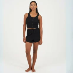 Brave Womens Cropped Vest and Matching Shorts Lounge Set