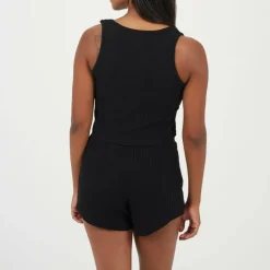 Brave Womens Cropped Vest and Matching Shorts Lounge Set