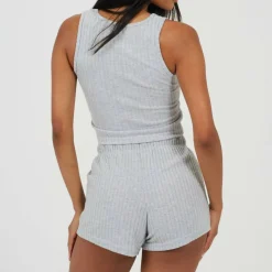 Brave Womens Cropped Vest and Matching Shorts Lounge Set