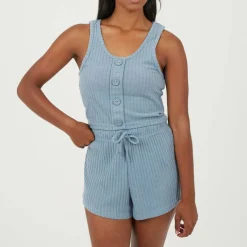 Brave Womens Cropped Vest and Matching Shorts Lounge Set