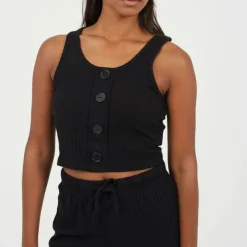 Brave Womens Cropped Vest and Matching Shorts Lounge Set