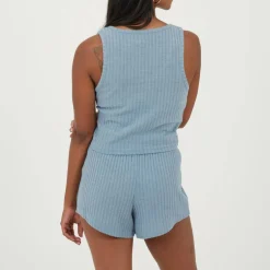 Brave Womens Cropped Vest and Matching Shorts Lounge Set