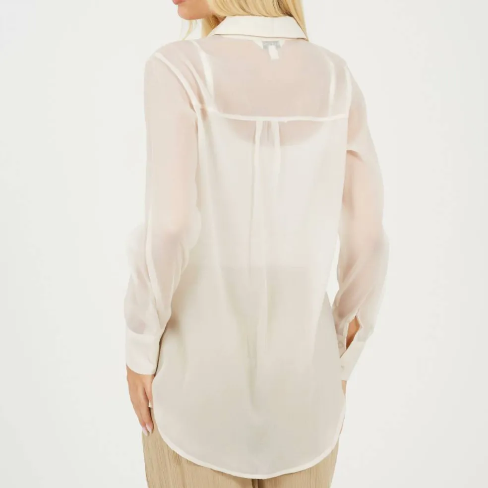 Brave Womens Long Sleeve Plain Shirt with Chest Pocket