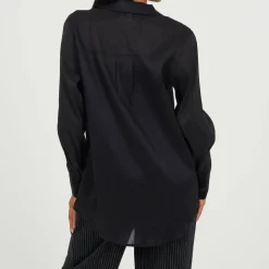 Brave Womens Long Sleeve Plain Shirt with Chest Pocket