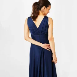 Bridesmaid Deep V Maxi Dress