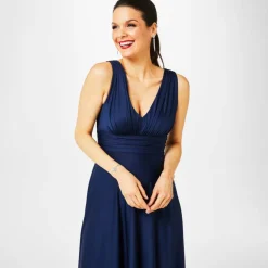 Bridesmaid Deep V Maxi Dress