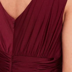 Bridesmaid Deep V Maxi Dress