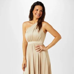 Bridesmaid One Shoulder Maxi Dress