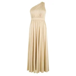 Bridesmaid One Shoulder Maxi Dress