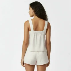 Broderie Shirred Top