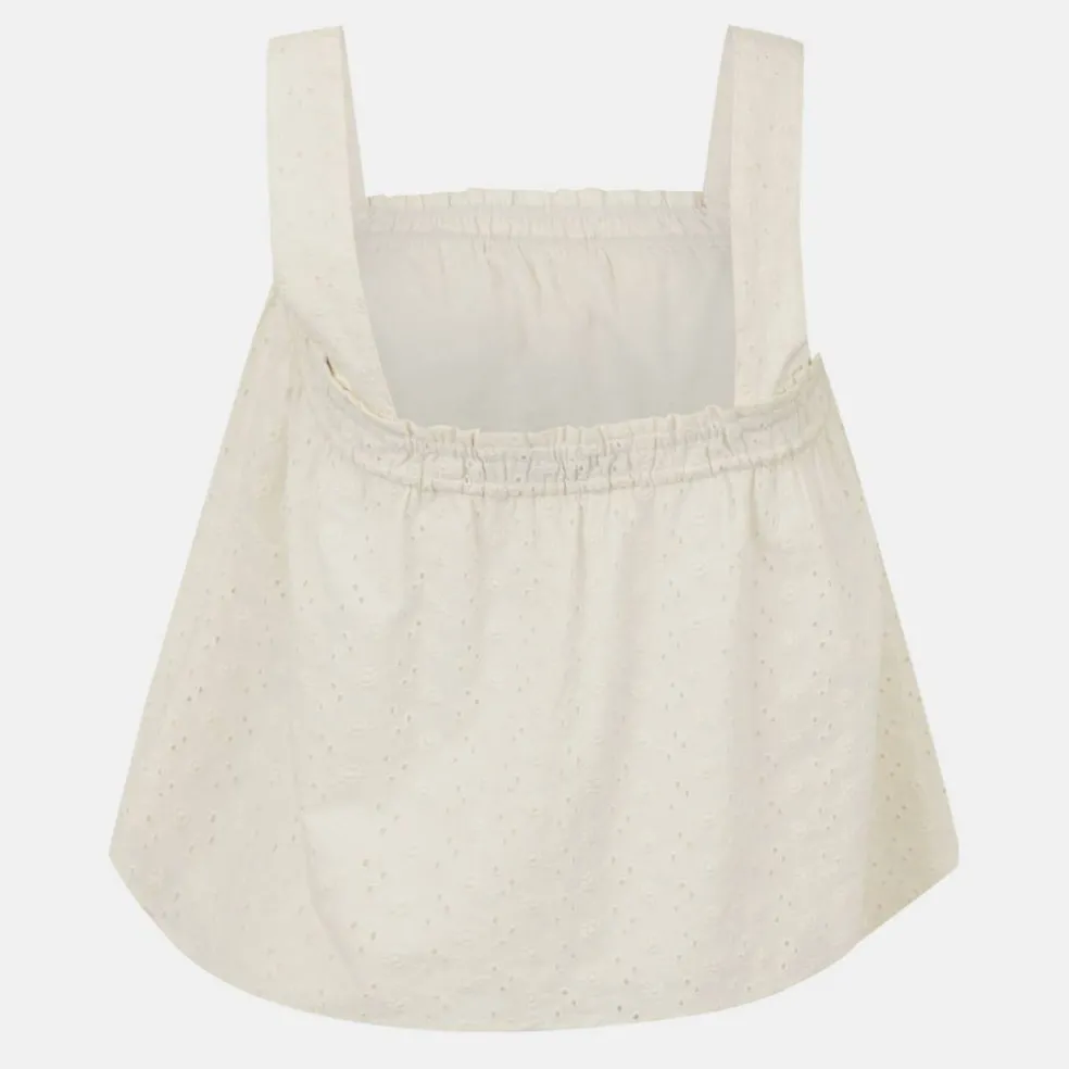 Broderie Shirred Top