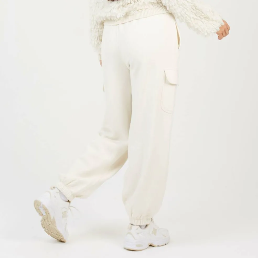 BS Womens Cream Jersey Cargo Trousers