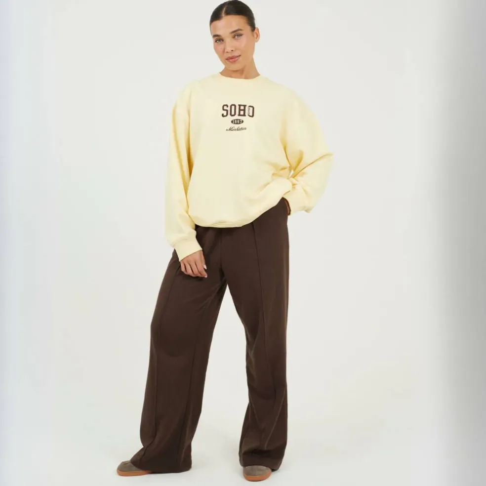 BS Womens Crew Neck Sweatshirt with Soho Chest print