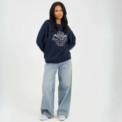 BS Womens Crew Neck Sweatshirt with Monaco Yacht Club Embroidery