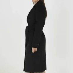 BS Womens Faux Suede Trench Coat with Belt