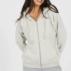 BS Womens Hooded Zip Though Polar Fleece Sweatshirt