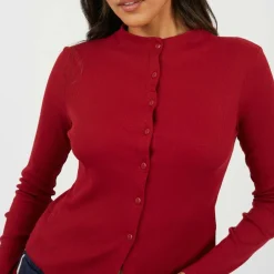 BS Womens Long Sleeve Button Through Top