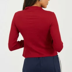 BS Womens Long Sleeve Button Through Top