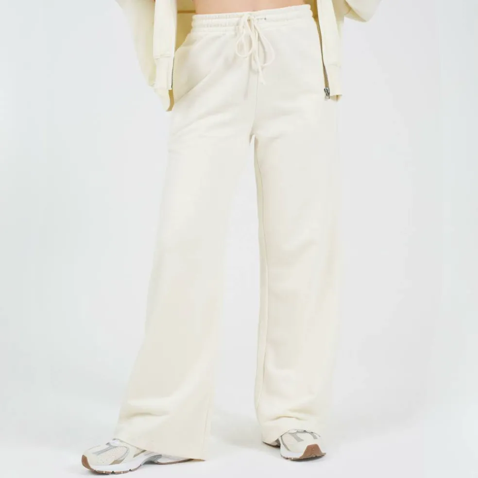 BS Womens Wide Leg Cream Jogger