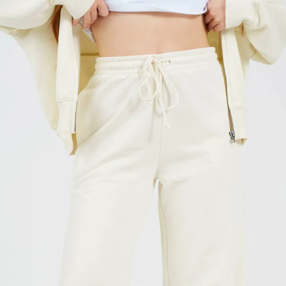 BS Womens Wide Leg Cream Jogger