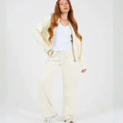 BS Womens Wide Leg Cream Jogger