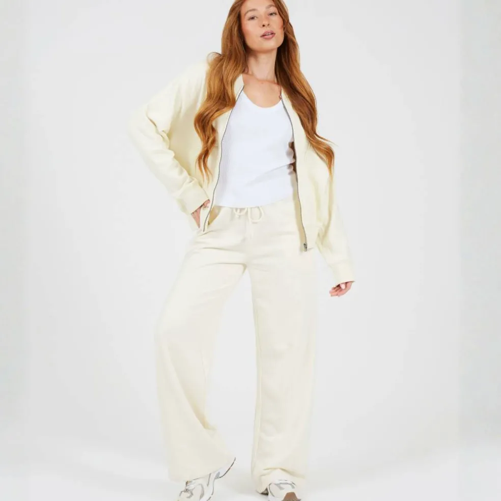 BS Womens Wide Leg Cream Jogger