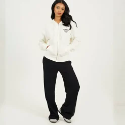 BS Womens Zip Through Hooded Sweatshirt with New York Embroidery