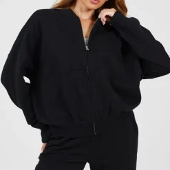 BS Womens Zip Through Sweatshirt with Panel Detail