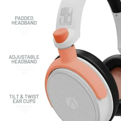 C6-100 Burst Gaming Headset PS4 PS5 XBOX Switch & PC - Peach & White