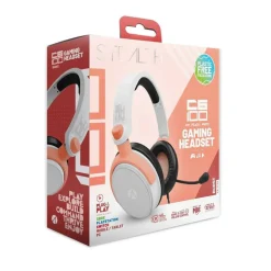 C6-100 Burst Gaming Headset PS4 PS5 XBOX Switch & PC - Peach & White