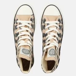 Canvas High Top Platform Trainers Womens