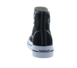Canvas High Top Platform Trainers Womens