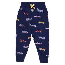 Car Print Closed Hem Fleece Joggers