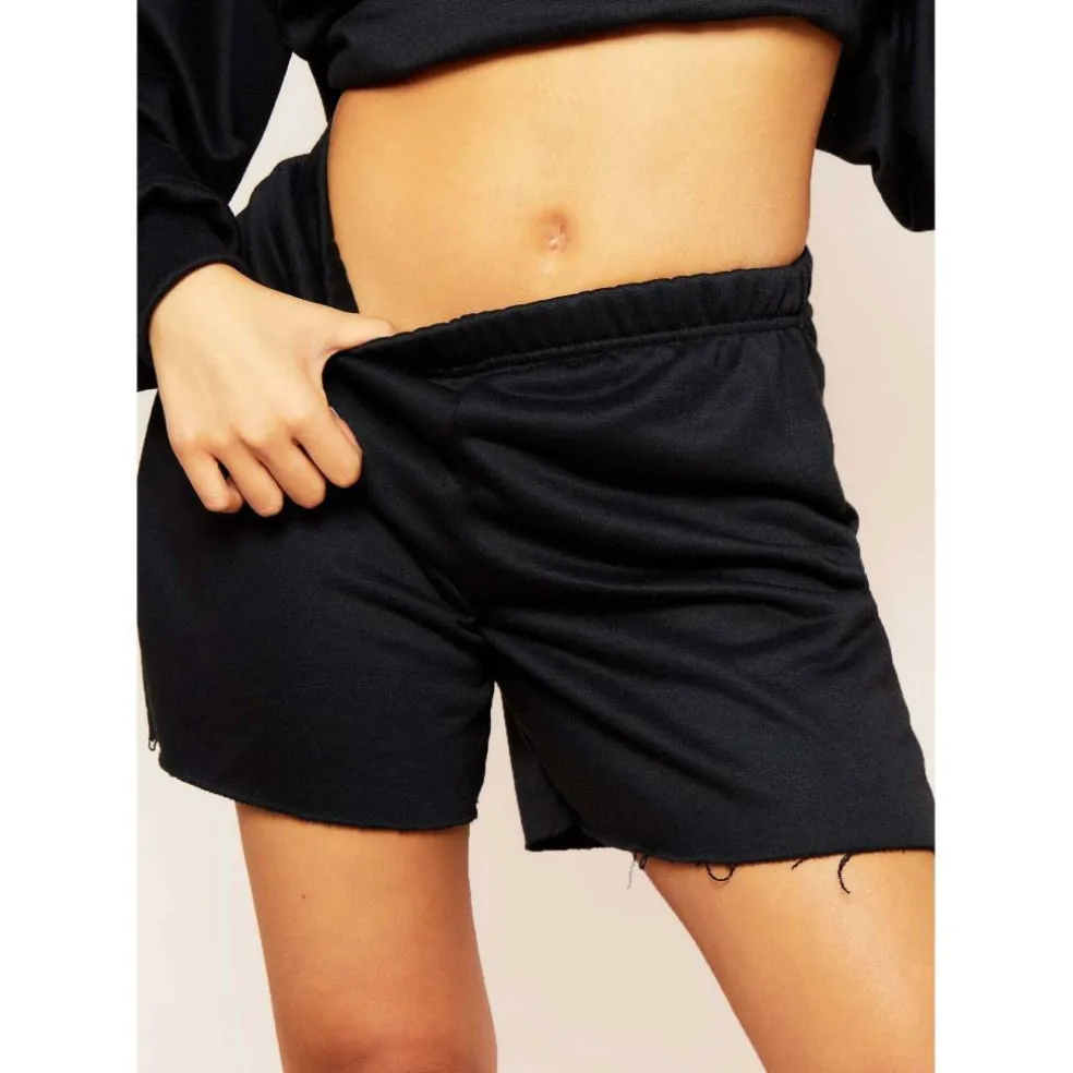 Casual Oversized Raw Hem Shorts