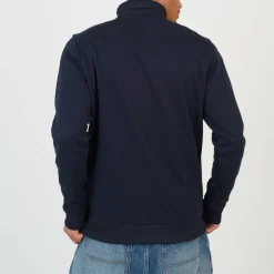 Charcoal Mens Funnel Neck Zip Sweatshirt