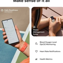 Charge 6 Fitness Obsidian Black Tracker with Heart Rate GPS Premium Membership and Health Tools