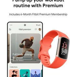 Charge 6 Fitness Tracker with Heart Rate GPS Premium Membership and Health Tools