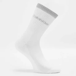 CK Logo Crew Socks 3-Pack Womens