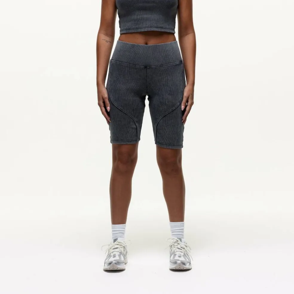 Contour Ribbed Shorts Acid Wash