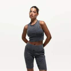 Contour Ribbed Shorts Acid Wash