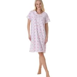 Cotton Luxury Porcelain Floral Short Sleeve Nightdress