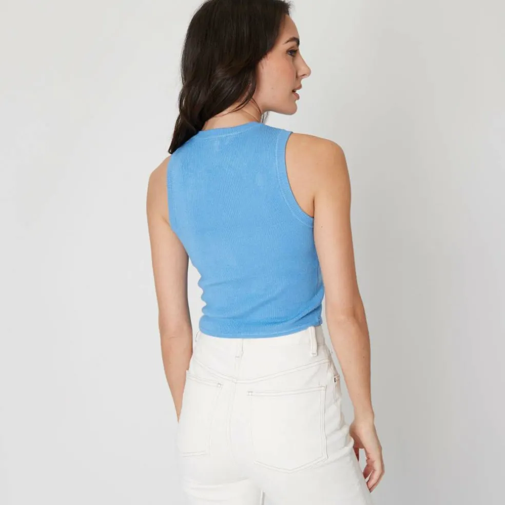 Crop Knitted Vest Womens