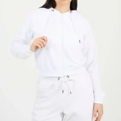 Cropped Zip Through Hoodie with Pockets