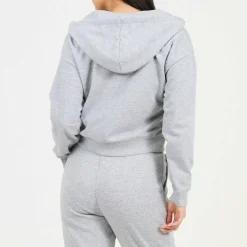 Cropped Zip Through Hoodie with Pockets
