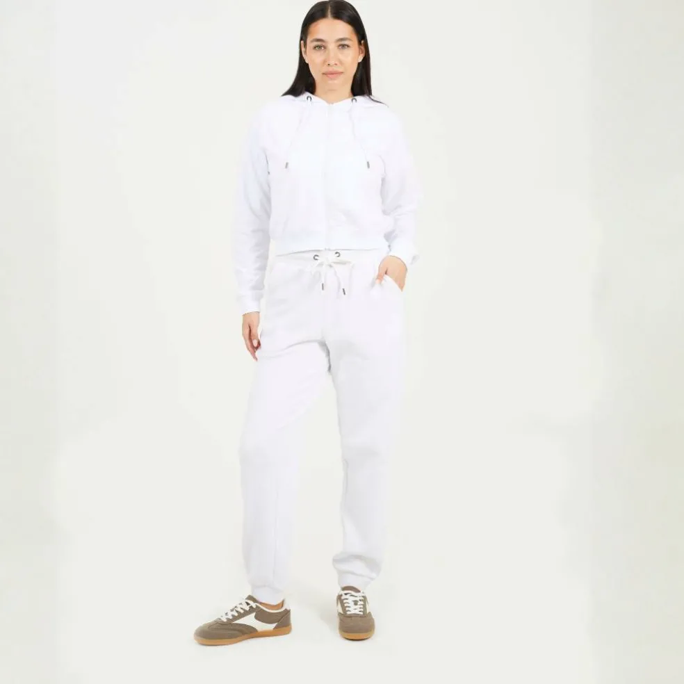 Cropped Zip Through Hoodie with Pockets