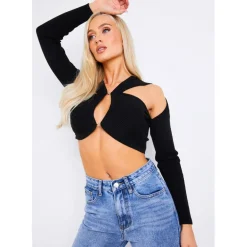Cut Out Knit Top