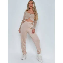 Cut Out Waist Loop Back Jogger